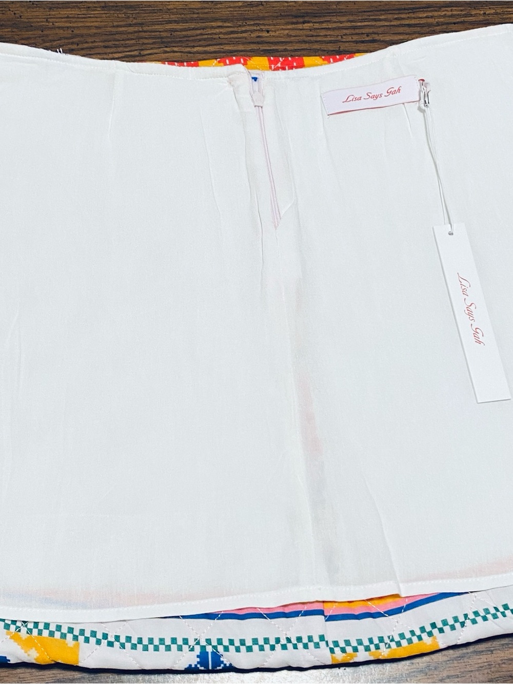 Lisa Says Gah Lily Quilt Skirt NWT Size Large Colorful Patchwork Rose Strawberry - Picture 9 of 10